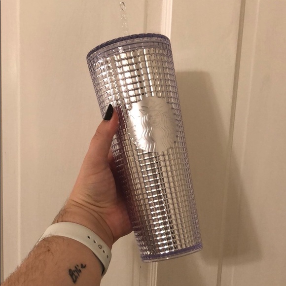 Starbucks Accessories - Starbucks Silver Grid Cup!